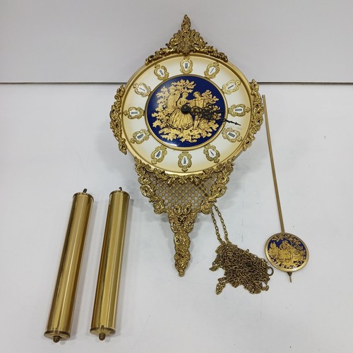 Victorian Fraganard 1950s weight-driven wall clock